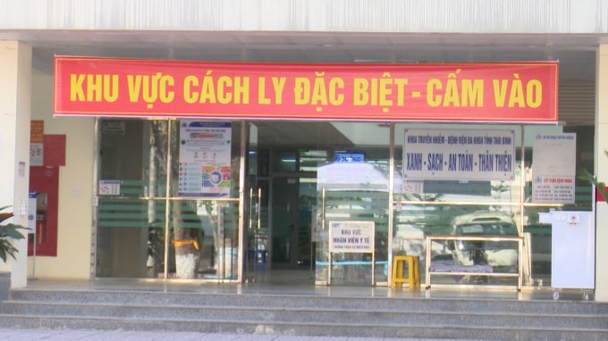 Khoa truyền nhiễm - Bệnh viện đa khoa tỉnh Thái Bình, nơi đang điều trị cho 23 bệnh nhân dương tính với Sars-Cov 2. Ảnh: TL