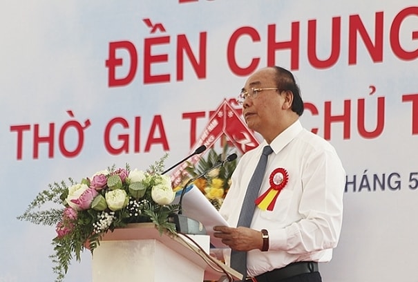 Thủ tướng Nguyễn Xuân Phúc phát biểu tại buổi lễ. Ảnh: PV