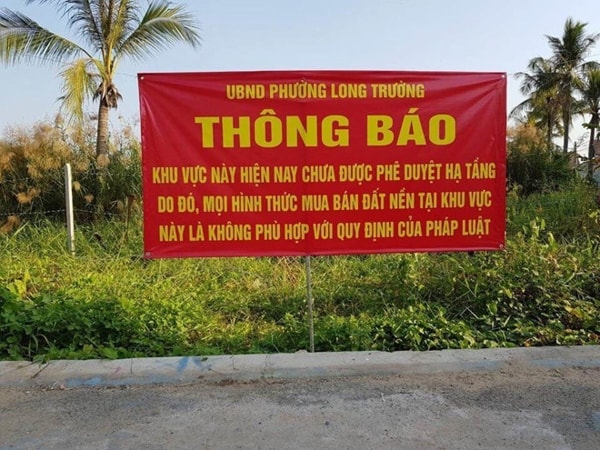 Dự án ma của Công ty King Home Land ở quận 9 bị chính quyền cảnh báo. Ảnh: TNO