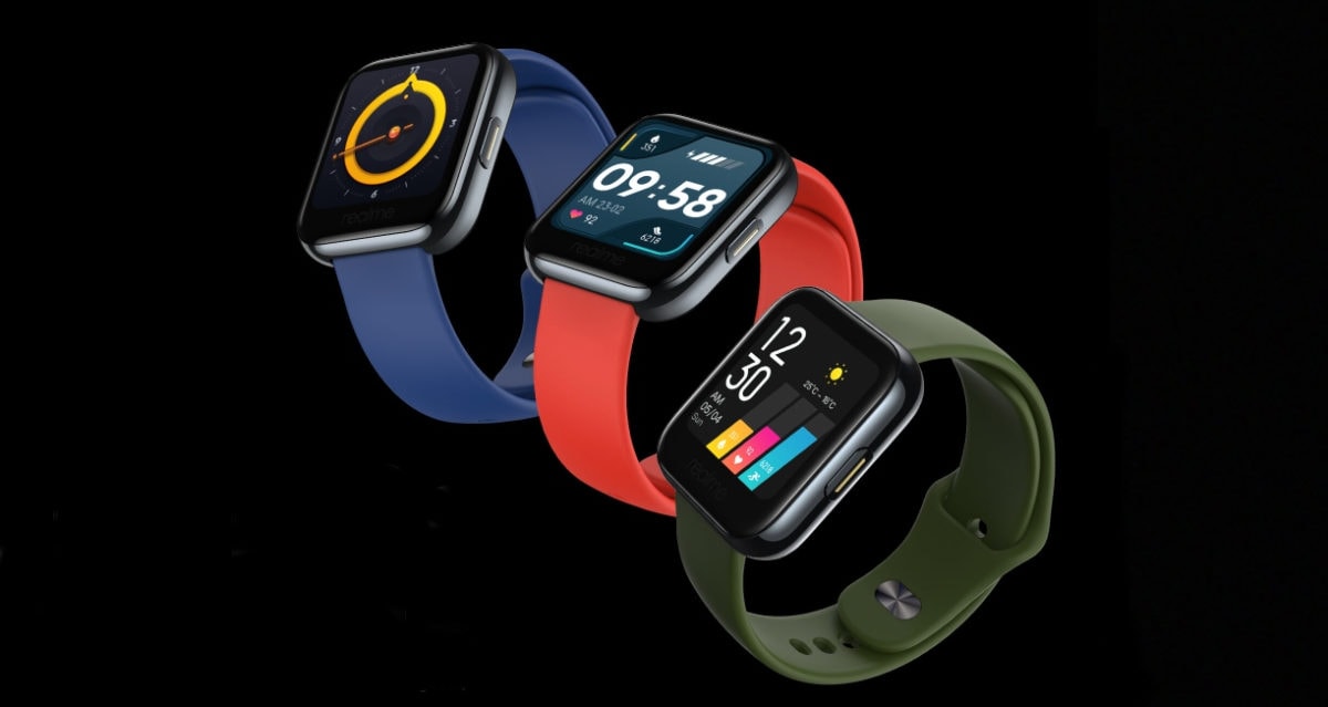 Mẫu đồng hồ của Realme có ngoại hình khá giống với mẫu Apple Watch, khác biệt chỉ có thể thấy được ở nút bấm bên phải.