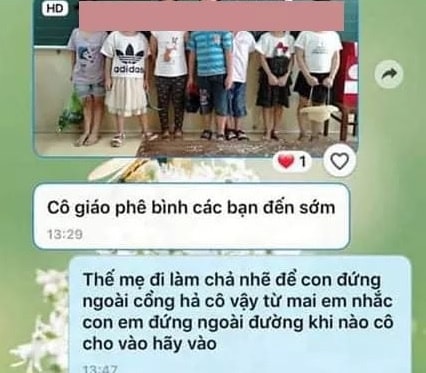 Bắt học sinh đứng rồi chụp ảnh rồi đưa lên Zalo như thế này là sự thiếu tinh tế trong kỹ năng sư phạm.