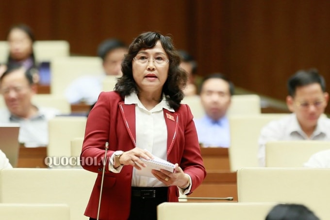 Đại biểu Nguyễn Thị Kim Bé (đoàn Kiên Giang). Ảnh Quochoi.vn