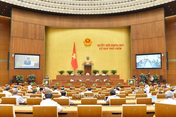 Kỳ họp thứ 9 Quốc hội khoá XIV, ngày 22/5/2020. Ảnh: quochoi.vn