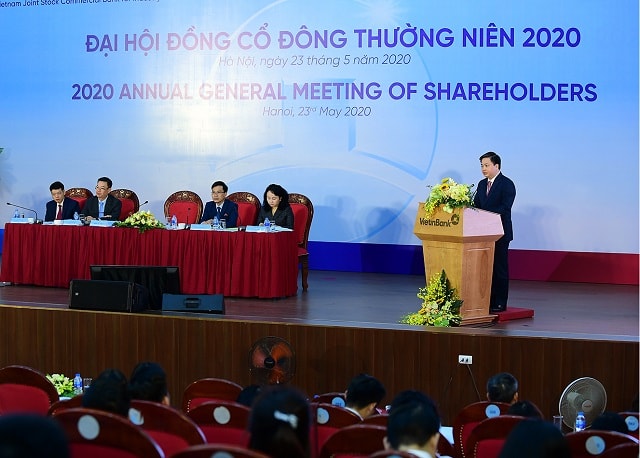 Phiên họp cổ đông thường niên 2020 của VietinBank.