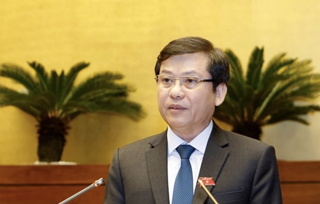 Viện trưởng VKSND Tối cao Lê Minh Trí trình bày báo cáo trước Quốc hội