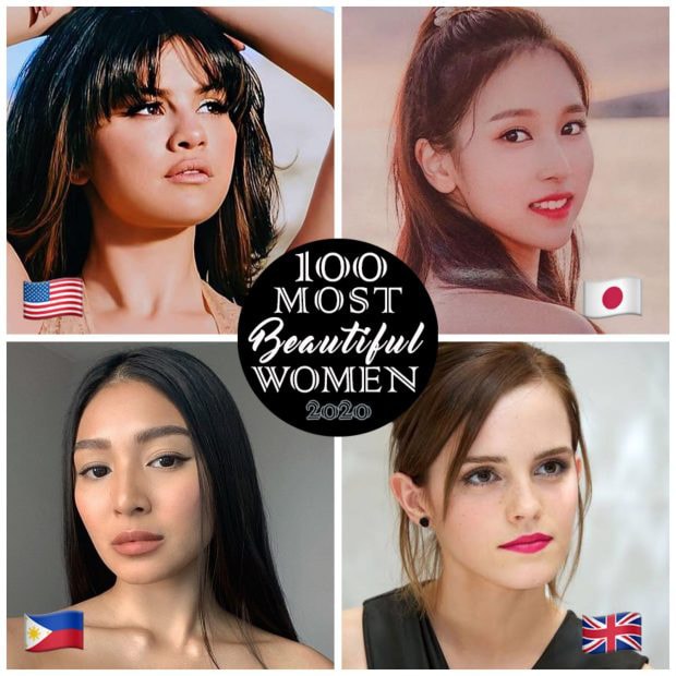 17. Selena Gomez (Mỹ), 18. Mina Myoi (Nhật Bản), 19. Nadine Lustre (Philippines), 20. Emma Watson (Anh).