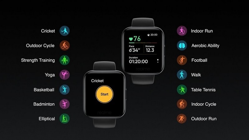 Realme Watch được cài đặt Trợ lý sức khỏe 24/7.