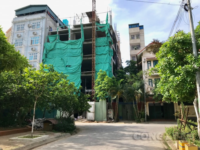 Nhiều công trình tại khu đấu giá 3ha phường Phúc Diễn vi phạm về mật độ, chiều cao công trình