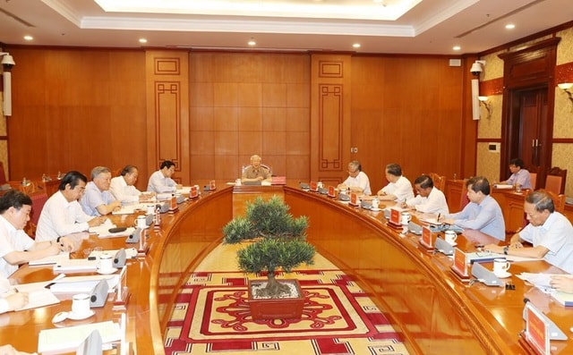 Ban Chỉ đạo họp dưới sự chủ trì của Tổng Bí thư Nguyễn Phú Trọng. Ảnh Dân Trí
