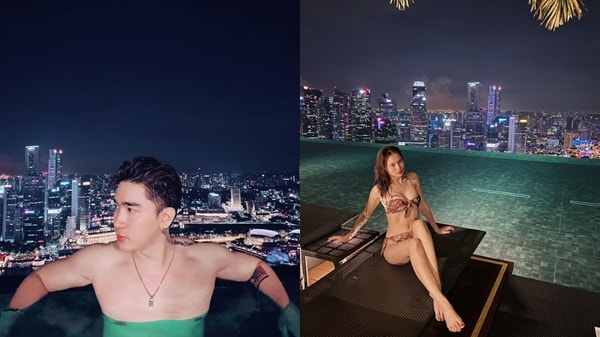 Cả hai cùng nhau đi du lịch ở Singapore.