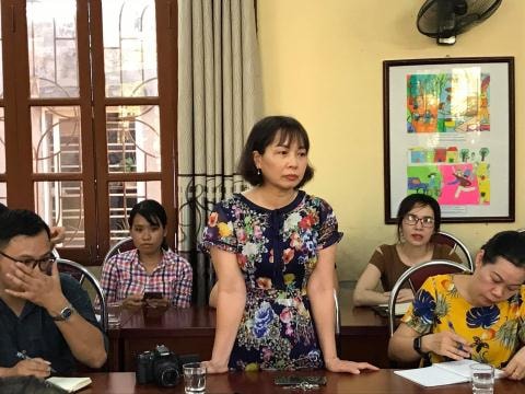 Cô Lê Thị Kim Lan giáo viên chủ nhiệm lớp 1A1 của học sinh Mai Tuấn T. T (ảnh nguồn internet).