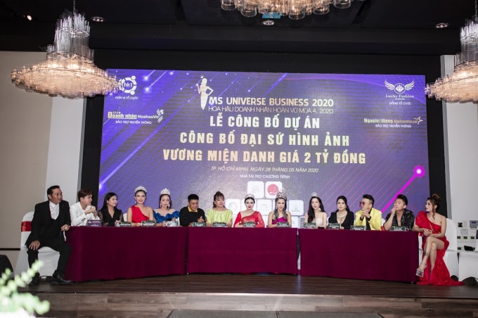 Buổi họp báo công bố cuộc thi Hoa hậu Doanh nhân Hoàn vũ 2020 được tổ chức ở TP.HCM vào ngày 28/5.