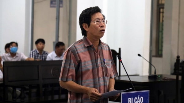Bị cáo Lê Huy Toàn tại phiên xét xử