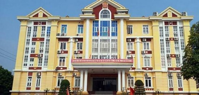 UBND huyện Hậu Lộc (Thanh Hóa) nơi Phó Chủ tịch huyện bị bắt quả tang đang đánh bạc dưới hình thức chơi