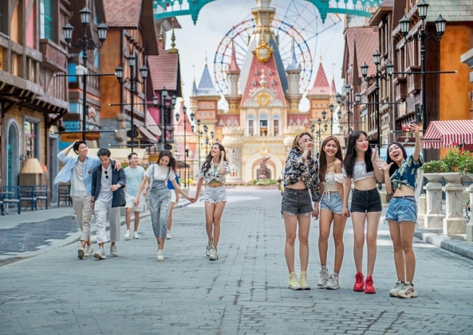 Đại lộ Châu Âu tái hiện khung cảnh và kiến trúc châu Âu trung cổ.