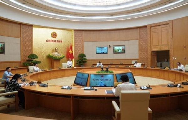 Phiên họp Chính phủ thường kỳ tháng 4/2020. Ảnh: VGP