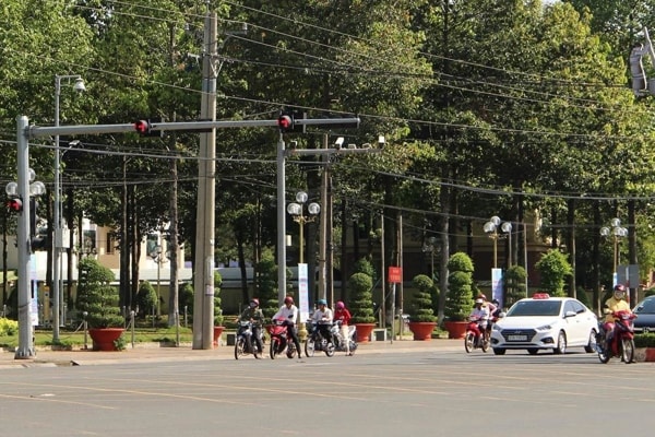 Các giao lộ ở trung tâm Bình Phước đều được lắp đặt camera để phạt nguội
