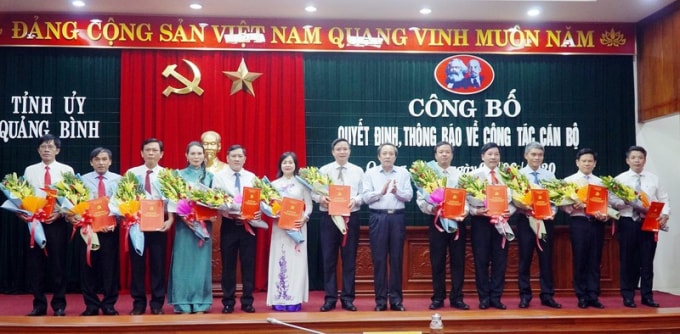 Quảng Bình điều động, bổ nhiệm, giao giữ các chức vụ, vị trí công tác mới