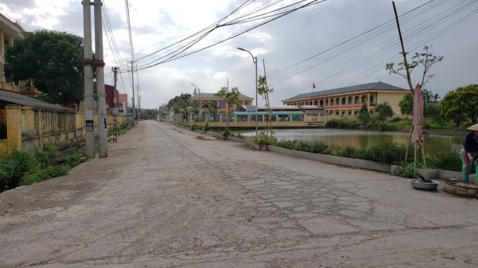 Tuyến đường giao thông trục xã tại Thượng Kiệm, huyện Kim Sơn, tỉnh Ninh Bình.