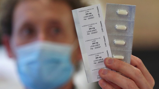 Thuốc điều trị sốt rét Hydroxychloroquine không thể chống được Covid-19. Ảnh: TL