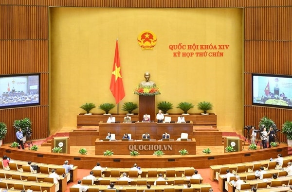 Kỳ họp thứ 9, Quốc hội khóa XIV. Ảnh: quochoi.vn
