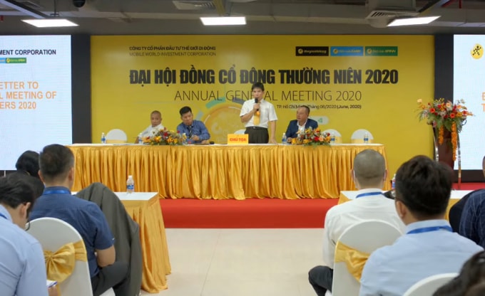 ĐHĐCĐ thường niên 2020 của CTCP Đầu tư Thế Giới Di Động. Ảnh: Nguyên Ngọc