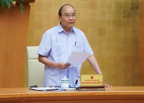 Thủ tướng Nguyễn Xuân Phúc phát biểu kết luận cuộc họp - Ảnh: VGP