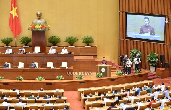 Phiên họp Quốc hội sáng 8/6. Ảnh: quochoi.vn
