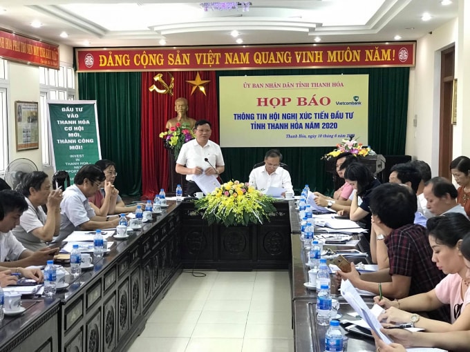 Họp báo thông tin Hội nghị xúc tiến đầu tư năm 2020 diễn ra chiều 10/6 tại UBND tỉnh Thanh Hóa