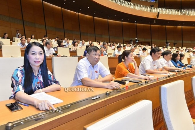 Các Đại biểu Quốc hội tiến hành biểu quyết. Ảnh: Quốc hội
