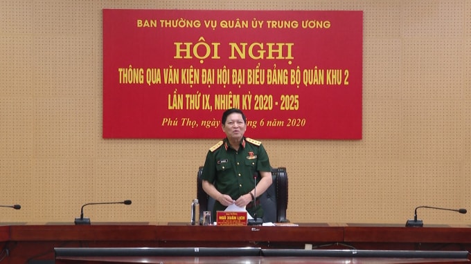 Đại tướng Ngô Xuân Lịch phát biểu tại Hội Nghị.