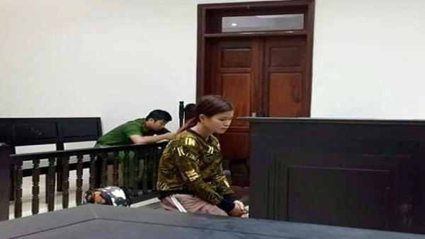 Bị cáo La Thị Hiền tại phiên tòa