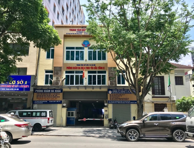 Trụ sở Trung tâm cấp cứu 115 Hà Nội tại số 11 Phan Chu Trinh. Ảnh: PV