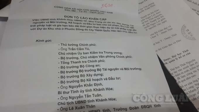 Đơn thư bạn đọc gửi báo Nhà báo và Công luận