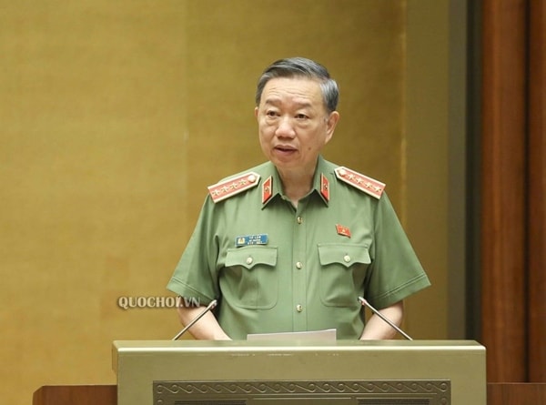 Bộ trưởng Bộ Công an Tô Lâm. Ảnh: quochoi.vn