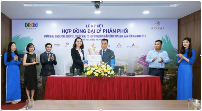 Lễ ký kết hợp tác giữa Tập đoàn CEO và 7 đơn vị phân phối phân khu Singapore Shoptel diễn ra thành công.