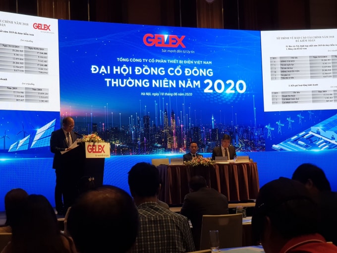 Đại hội đồng cổ đông thường niên 2020 của Gelex. Ảnh: Ngọc An