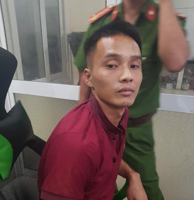 Đối tượng Triệu Quân Sự tại Công an TP Tam Kỳ.