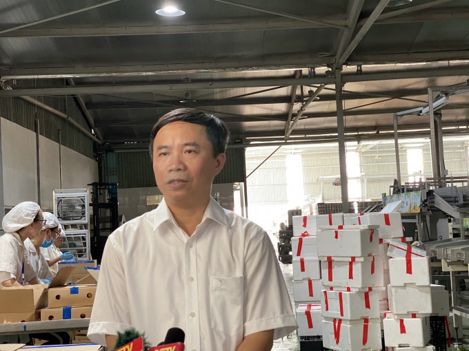 Ông Dương Thanh Tùng- Giám đốc Sở Nông nghiệp & Phát triển Nông thôn Bắc Giang trao đổi với PV. Ảnh: Dương Lâm
