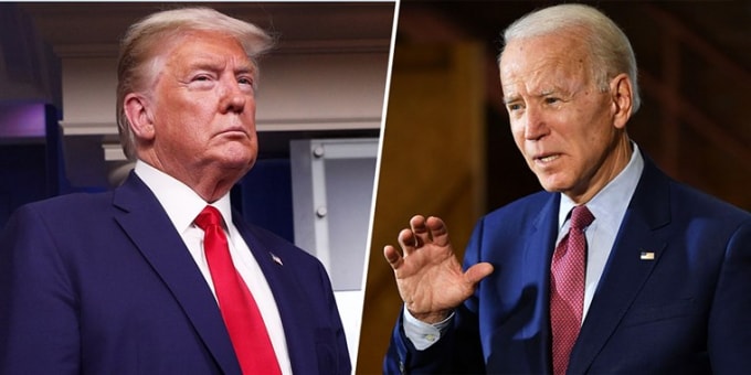 Tổng thống Donald Trump đang bị đối thủ Joe Biden vượt lên trong cuộc thăm dò mới nhất - Ảnh: reuters