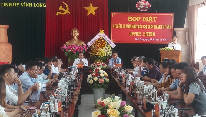 Quang cảnh buổi họp mặt kỷ niệm 95 năm ngày Báo chí cách mạng Việt Nam. (Ảnh: Minh Luân)
