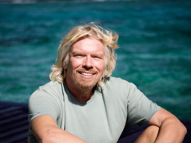 Tỷ phú Richard Branson dành ngày cuối tuần đến hòn đảo riêng để nghỉ dưỡng. Ảnh: TL