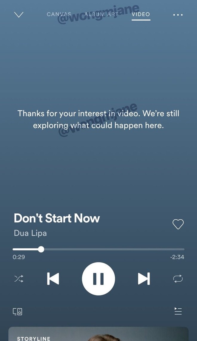 Giao diện mới này được cho là trình phát nhạc mới trên Spotify.