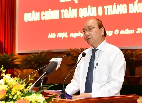 Thủ tướng Nguyễn Xuân Phúc phát biểu tại Hội nghị. Ảnh: VGP