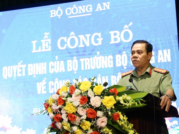 Đại tá Võ Trọng Hải phát biểu tại buổi lễ.