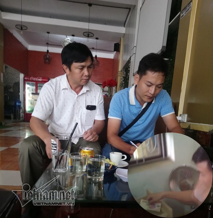 Phóng viên Đình Thành tác nghiệp trong loạt bài về cửa khẩu La Lay.