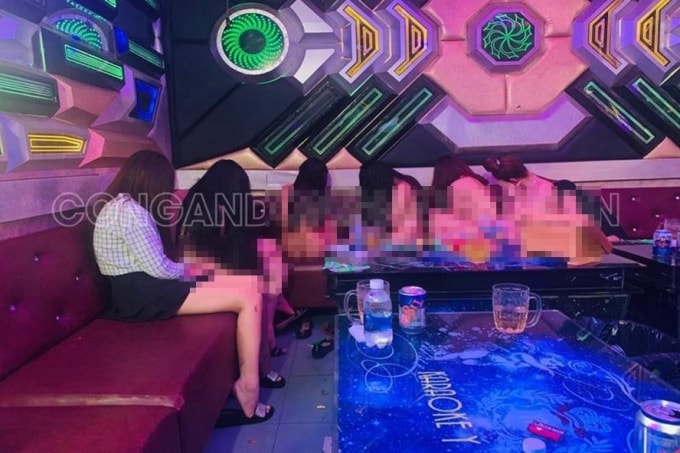 Hiện trường quán Karaoke Ngọc Châu. Ảnh: CAĐN.
