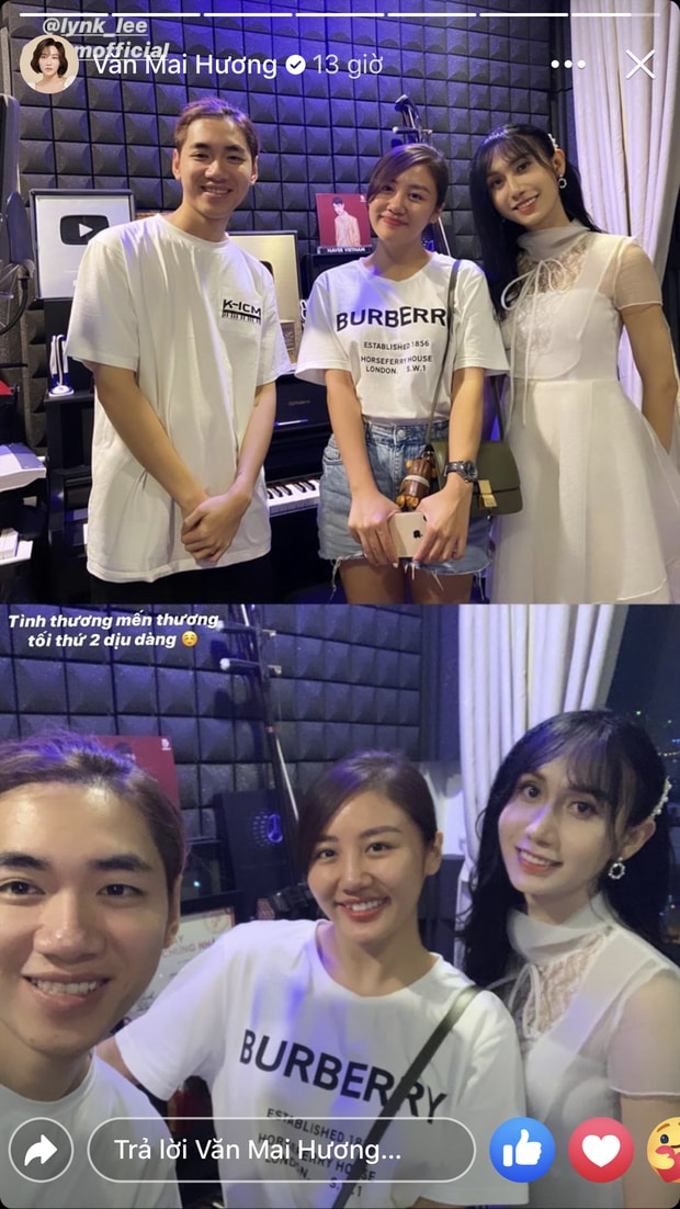 Vẻ ngoài xinh xắn của Lynk Lee khiến Văn Mai Hương cũng phải thốt lên rằng “xinh quá”.