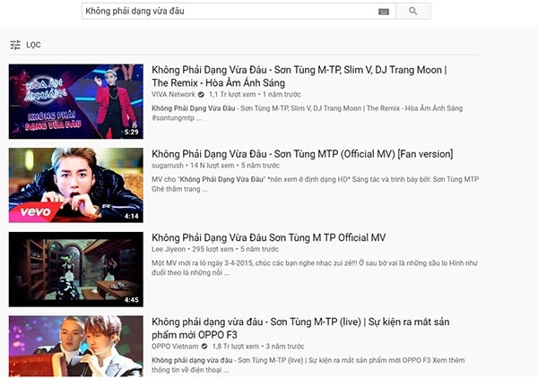 Người hâm mộ không thể tìm thấy MV Không phải dạng vừa đâu trên Youtube