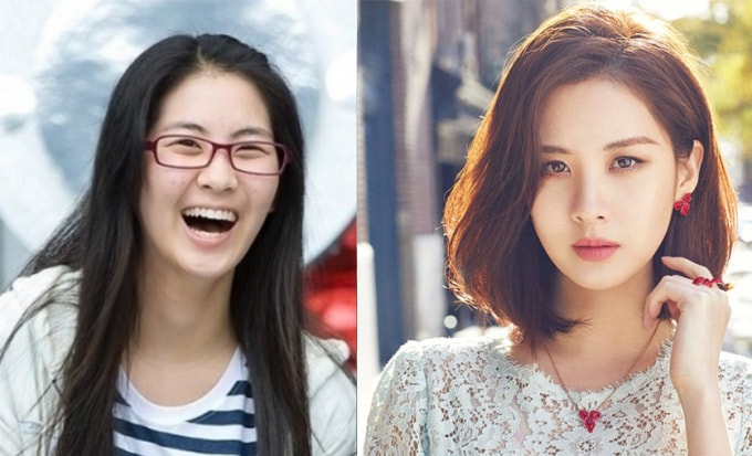 Mặc dù sở hữu làn da trắng nhưng Seohyun vẫn gây thất vọng vì nhan sắc kém xinh khi không trang điểm. (Ảnh: Sina)